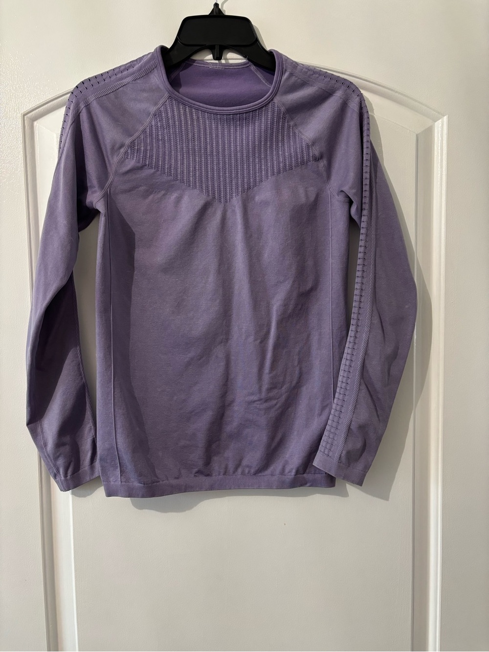 Fabletics Lilac Long Sleeve Seam Detail Top